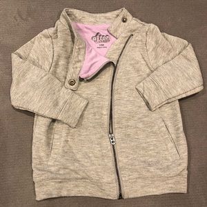 Long sleeve zip up motorcycle jacket style